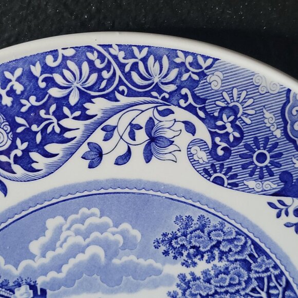 Spode Blue Italian Large Cake Plate, Cake Platter, Large Trivet, Blue and White - Picture 3 of 7